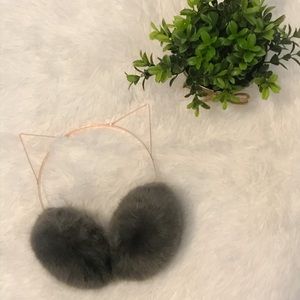 Lauren Conrad Grey cat ear earmuffs